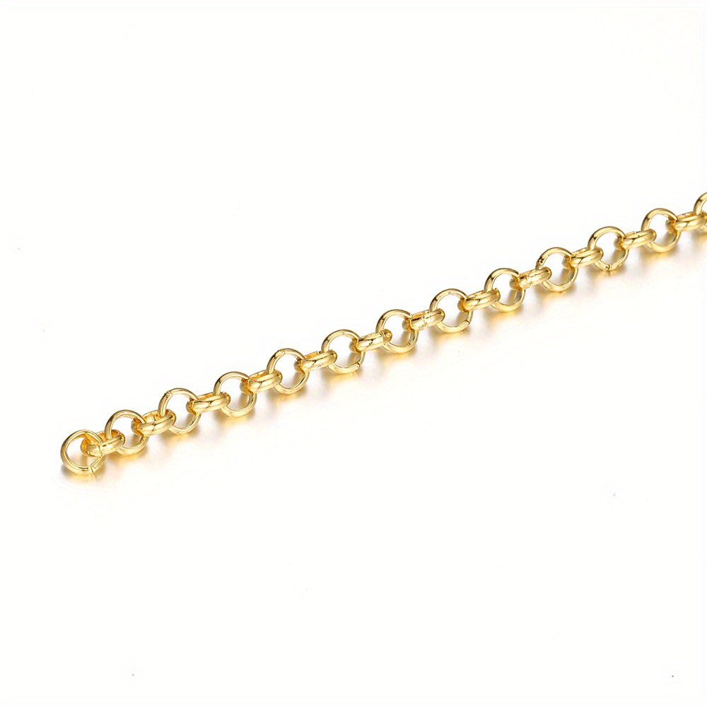 2 Meters Silver Plated Copper Link Chain For Needlework - Temu