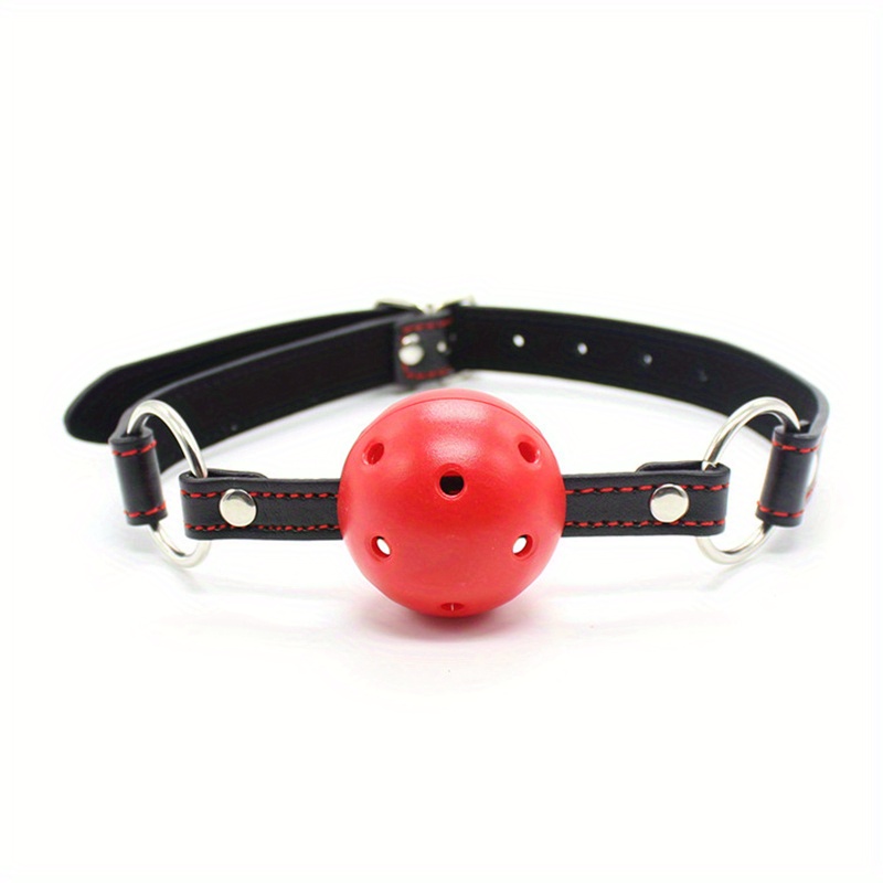 Sexy Red Bondage Ballgag Bdsm Hollow Round Mouth Gag Womens Temu