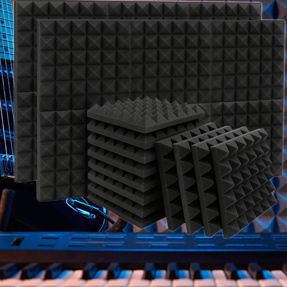 24 Packs 2 X 12 X 12 Pyramid Acoustic Foam Panels High Density Sound