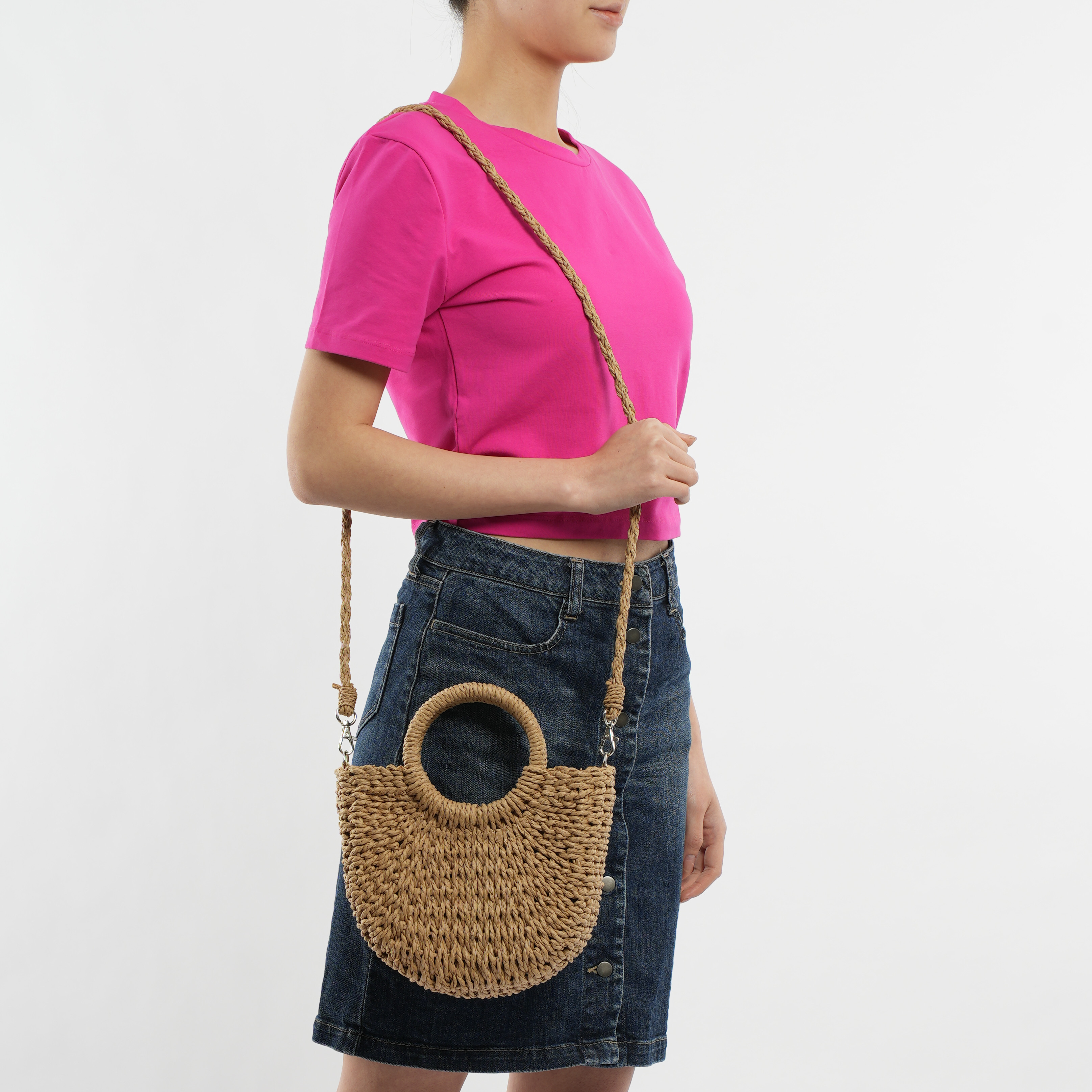 alice rattan handbag