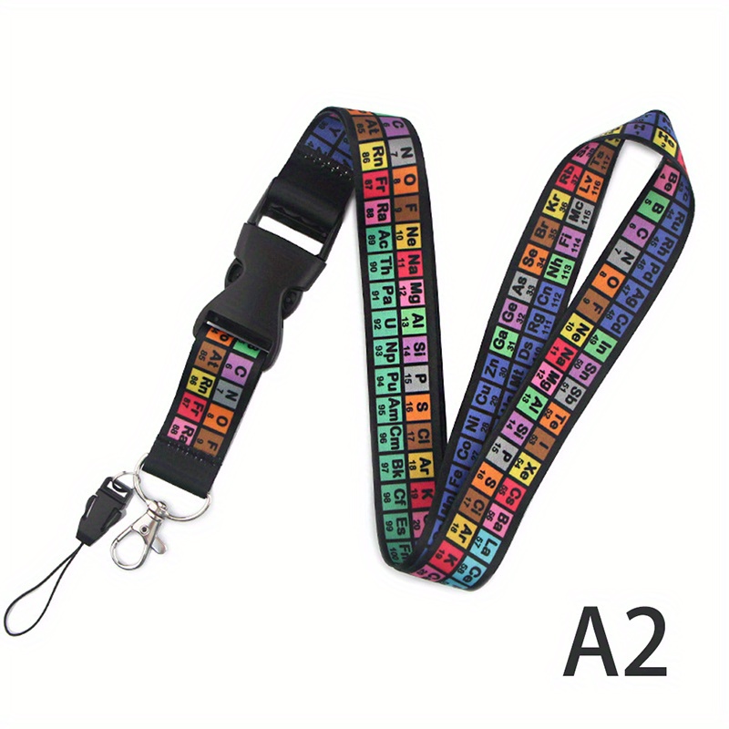 Periodic Table Print Lanyard Neck Strap ID Holder Safety 