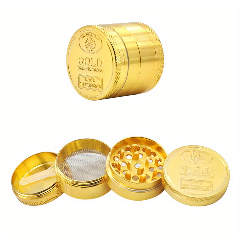 Golden Coin Style Zinc Alloy Four Layers Grinder 4 Layers Temu