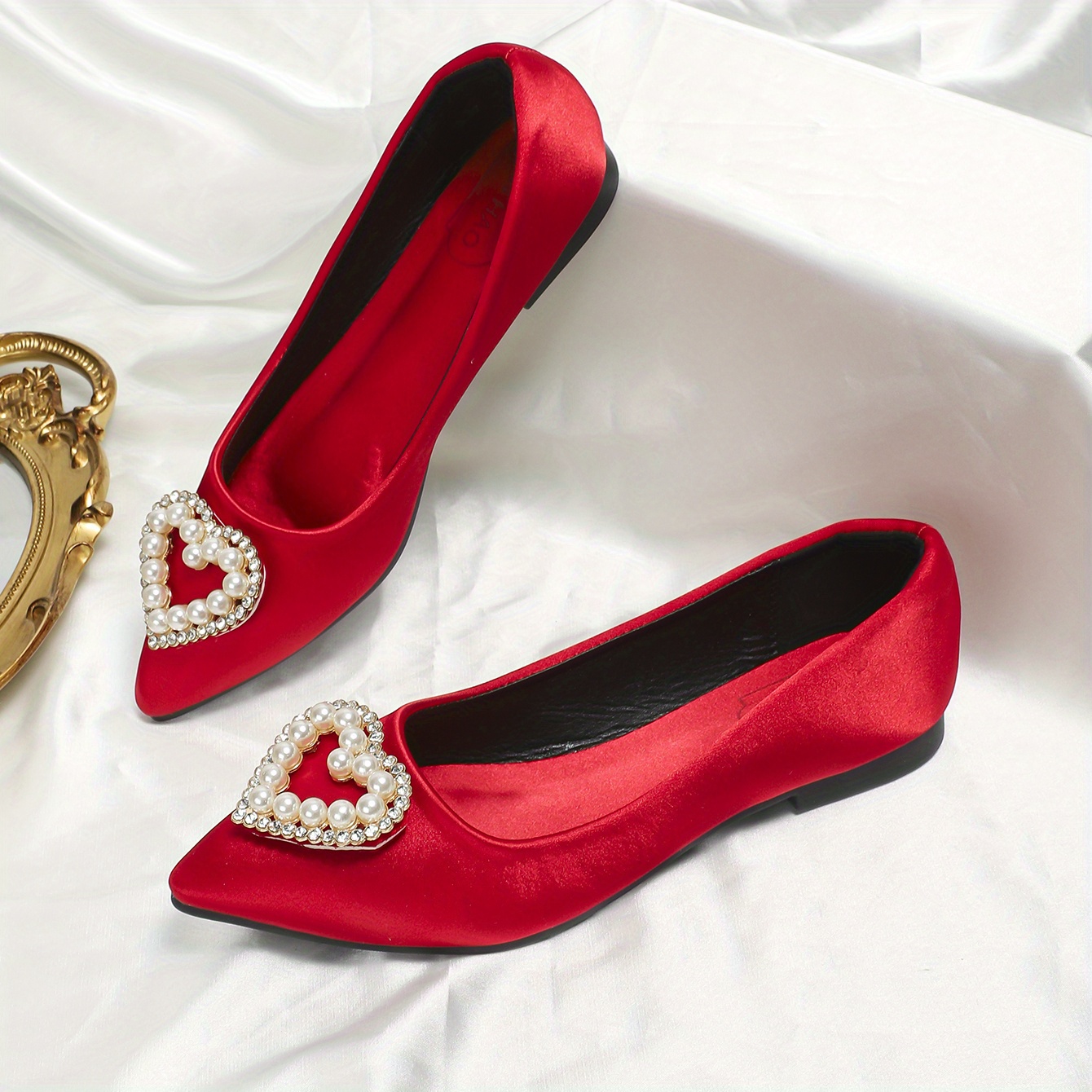 Red best sale rhinestone shoes