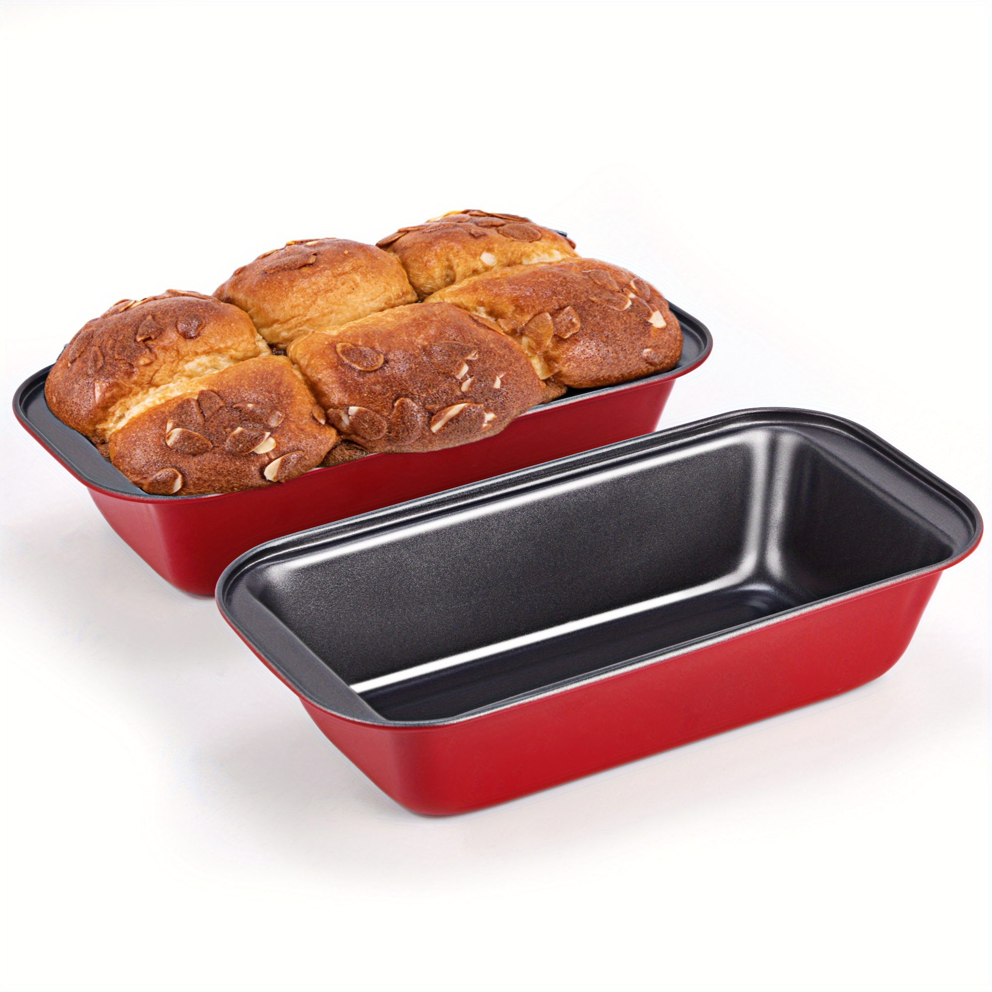 1pc Carbon Steel Bread Pan Nonstick Loaf Pan with Easy Grips Handles,  Carbon Steel Loaf Pans for Baking, Bread Pans for Homemade Bread, Brownies  and Pound Cakes