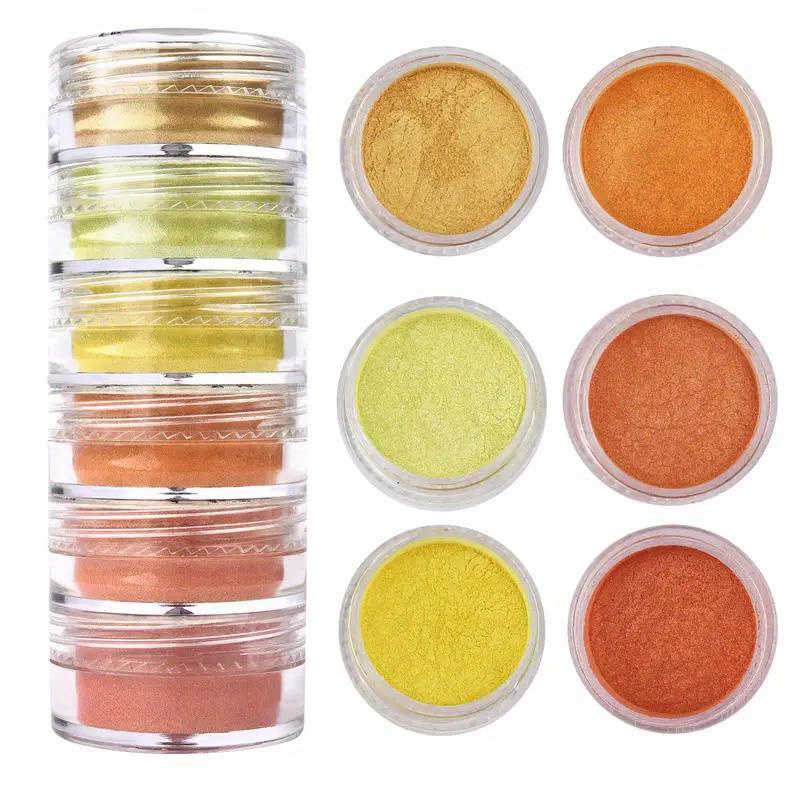 6 Colors Pearlescent Powder Pigment Mica Mineral Powder Dye - Temu