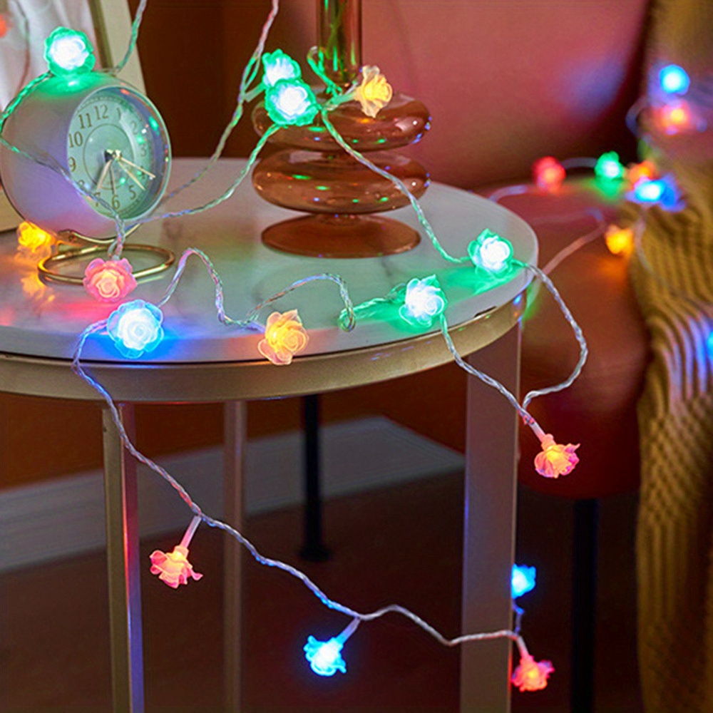 set flower led string lights led string lights for outdoor indoor bedroom wedding party decor details 7