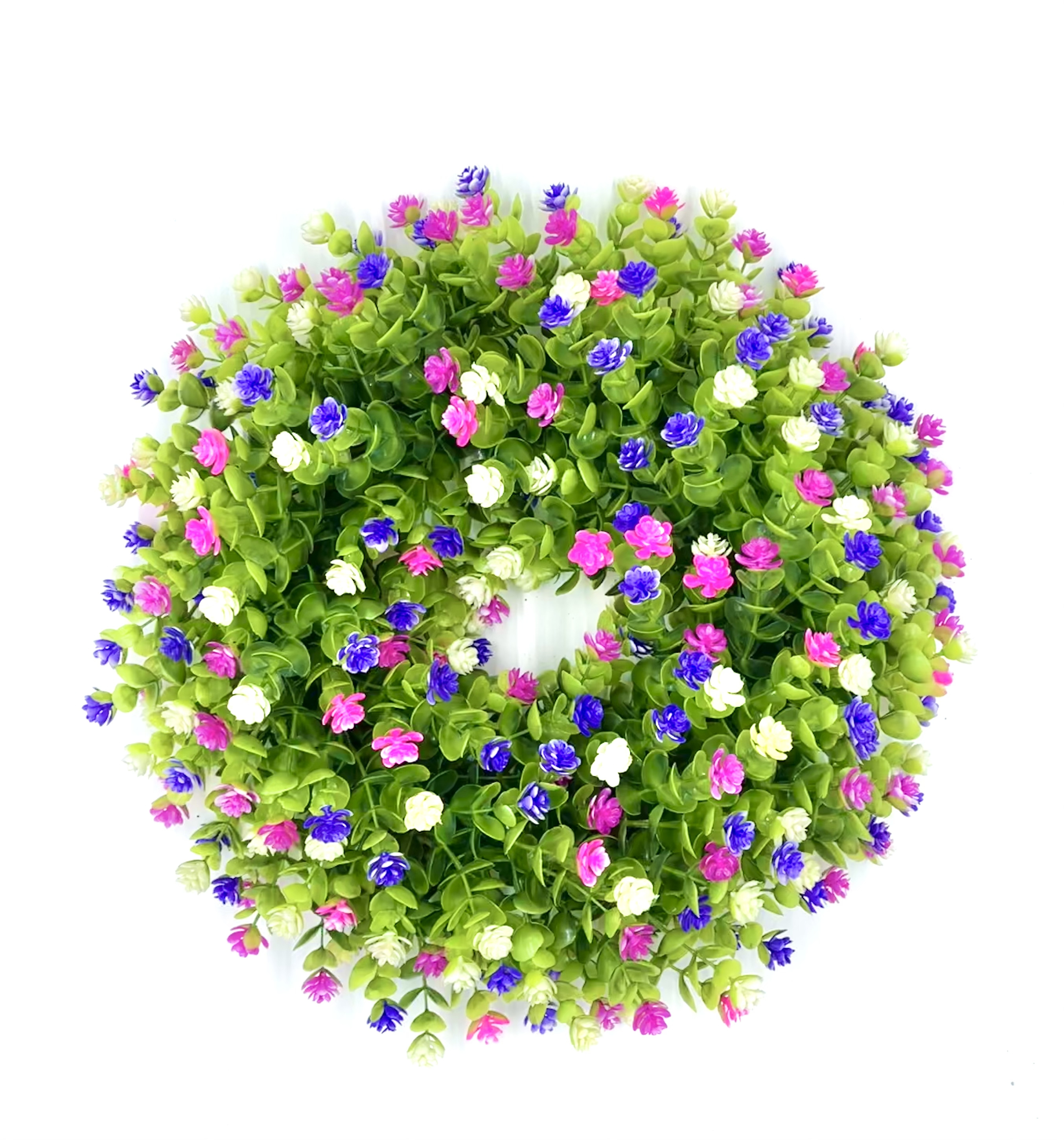 Artificial Wreath, Round Green Leaf Wreath, Home Room Scene Decoration