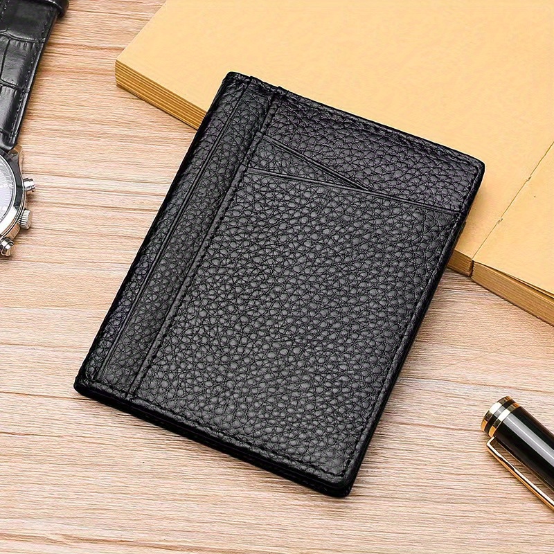Ultra Thin Cow Leather Wallet Anti Theft Men's Card Bag Real Leather Wallet