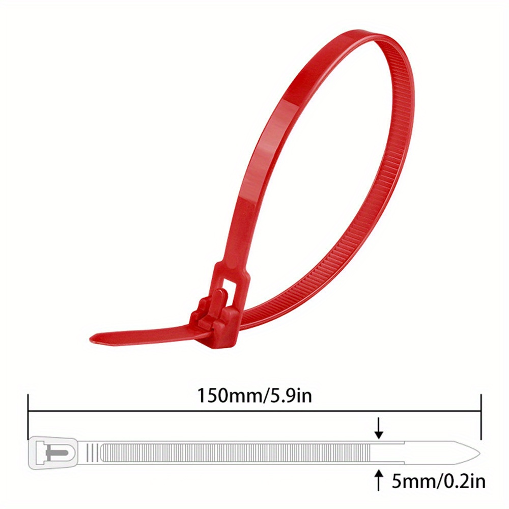 [50 Pieces] Reusable Cable Ties, Canwn Nylon Heavy Duty Zip Ties Mini  Flexible Cable Tidies Slipknot Straps(Black)