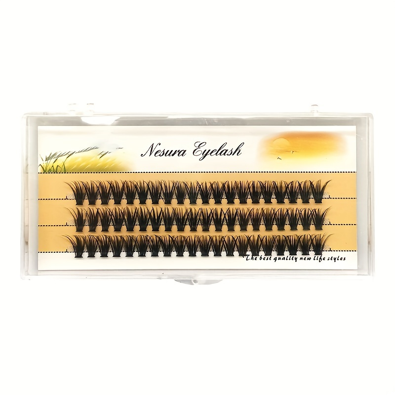 

Mikiwilash 60 Bundles 40d Cluster Eyelash Extensions 0.07mm Faux Mink Soft Individual Premade Volume Fan False Lashes