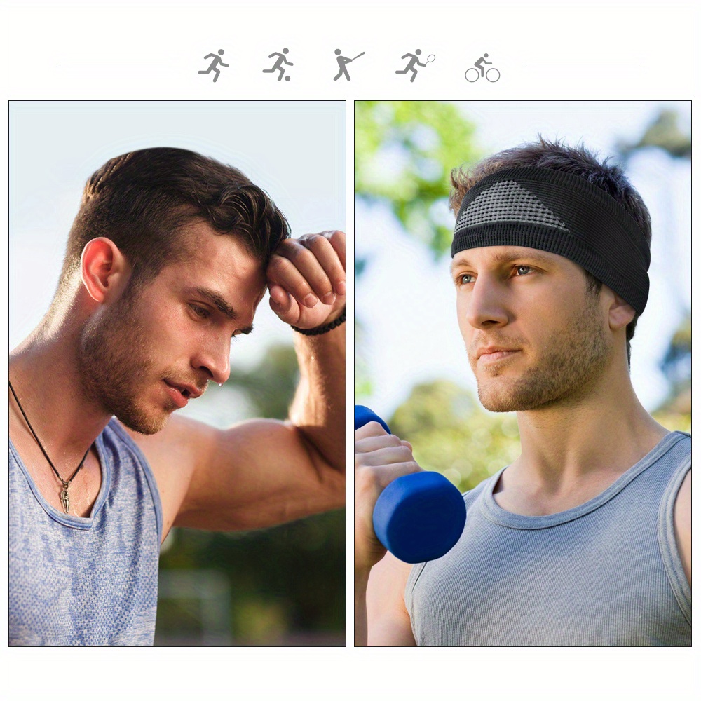 Mvptoo Breathable Elastic Headbands - Non-slip Sweat-absorbing Headband For  Men And Women - Perfect For Outdoor Activities, Basketball, Running, And  Fitness - Temu