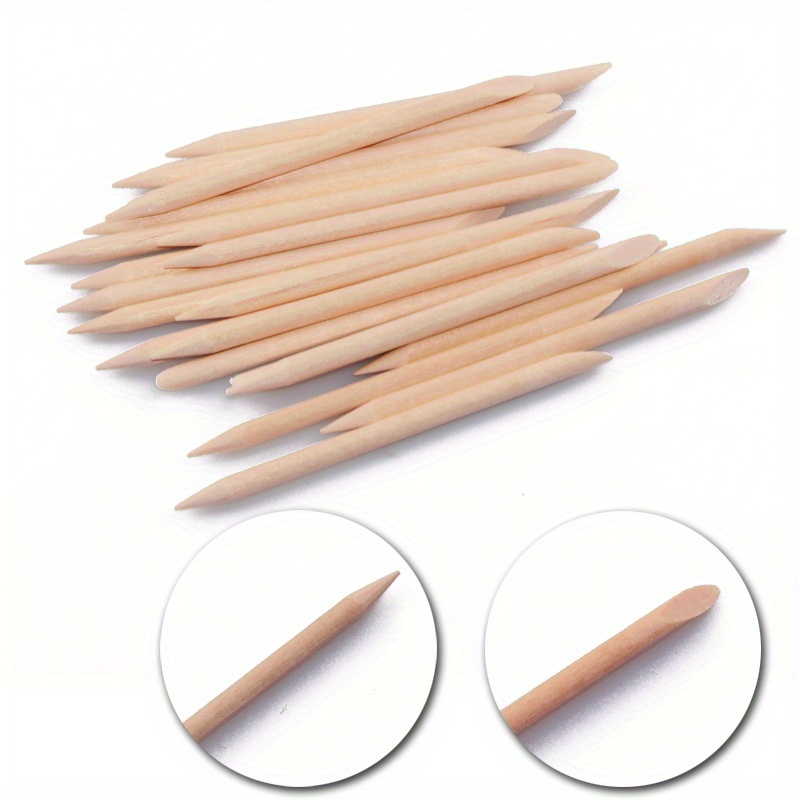 20pcs Nail Art Manicure Sticks Cuticle Pusher Remover Pedicure Tool Double Ended Sticks For Manicure