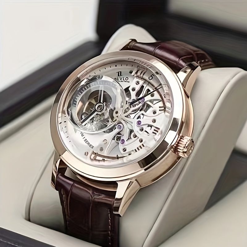 Street Shot King Watch Mens Watch Leather Automatic Mechanical Watch Hollow  Sapphire Mirror Street Shot Watch Men, High-quality & Affordable