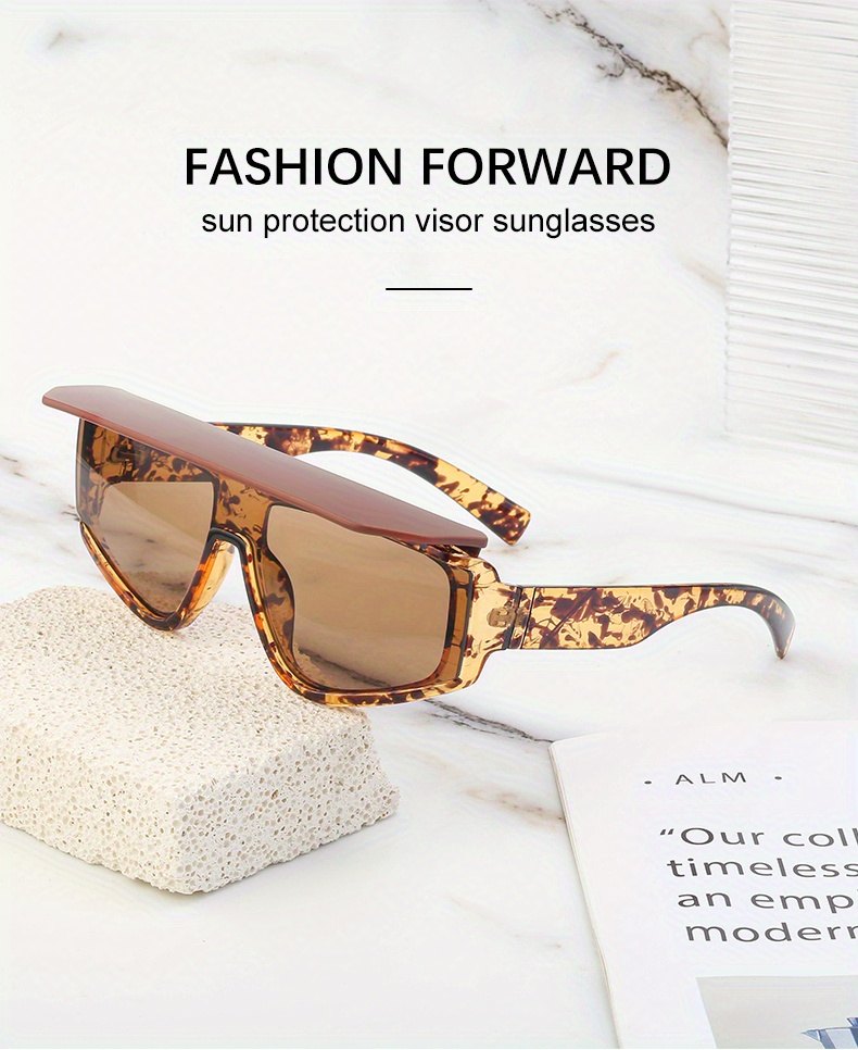 2023 New Trendy Fashionable Sunglasses With Hooded Curtain For Men And Women  Uv Protection Glasses With Case - Temu
