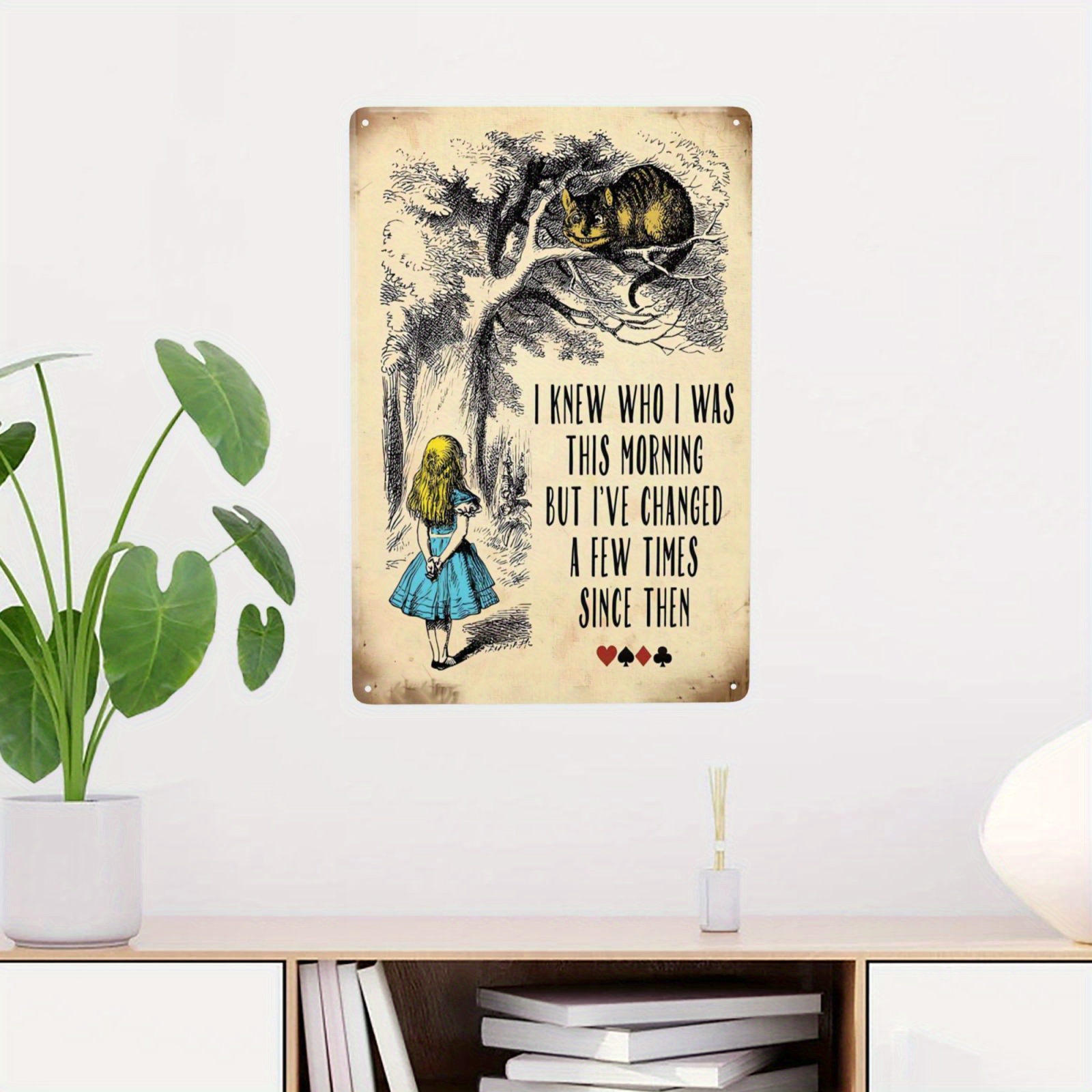 Alice in Wonderland Decor - Imagination Is The Only Weapon - Metal Sign -  Use Indoor/Outdoor - Metal Alice in Wonderland Signs Home Decor Wall Art 