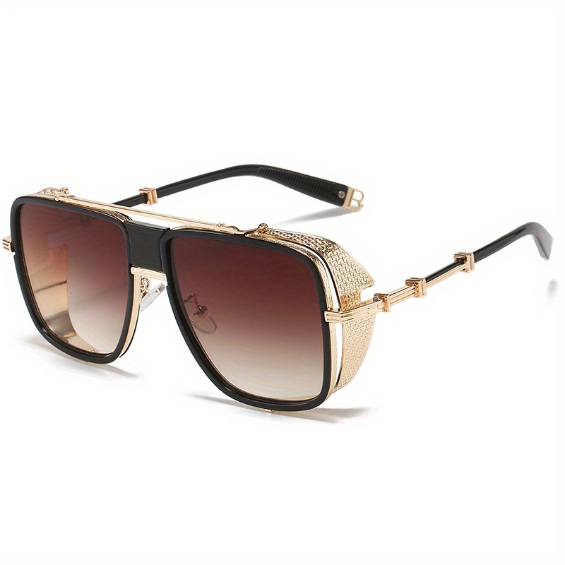 Steampunk Metal Frame Aviator Sunglasses UV400