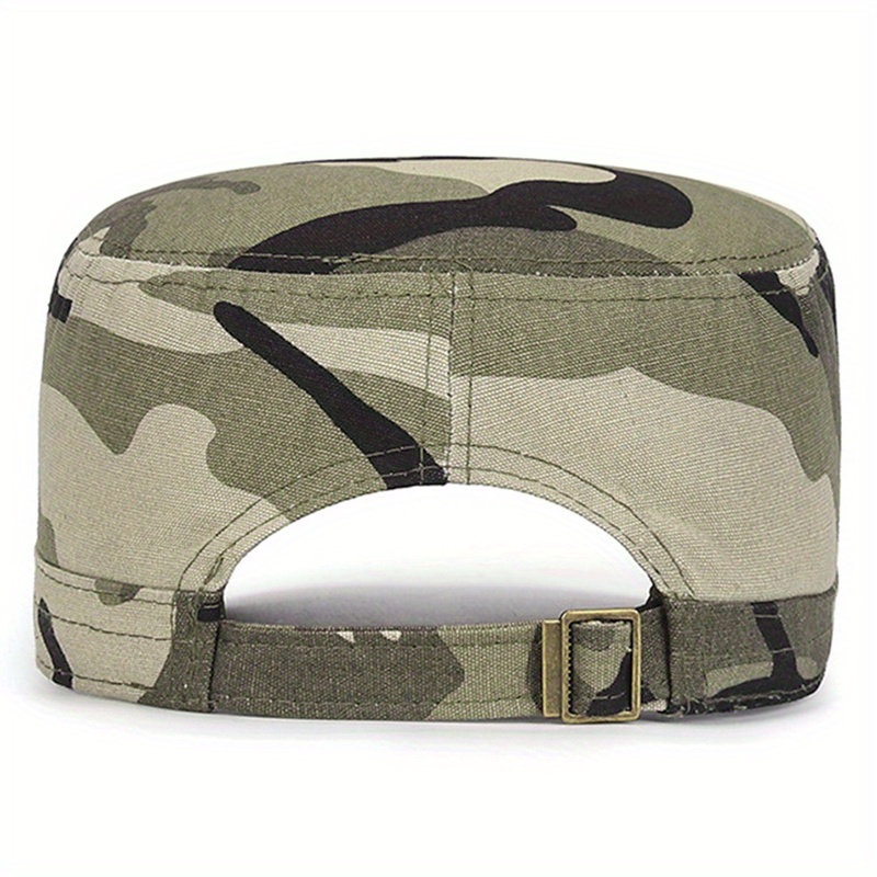 Mens Military Hats Camouflage Flat Top Cotton Hat Embroidered For Outdoor -  Sports & Outdoors - Temu