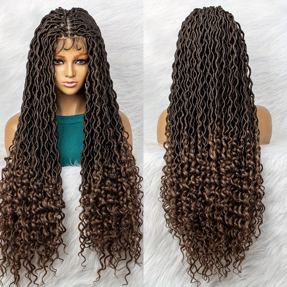 9*6 Lace Front Box Braided Wigs Knotless Cornrow Braids Lace - Temu