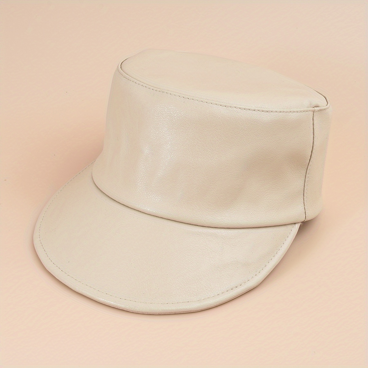Trend Pu Leather Newsboy Kpop Boina De Color Sólido Casual Painter Hat  Sombreros Ecuestres Al Aire Libre, Descuentos Para Todos