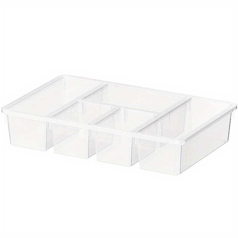 1pc Multi Grid Storage Box With Lid Snackle Box Food Container Compartment  Snack Containers For Fruit Vegetable Meat And Fish - Industrial &  Commercial - Temu