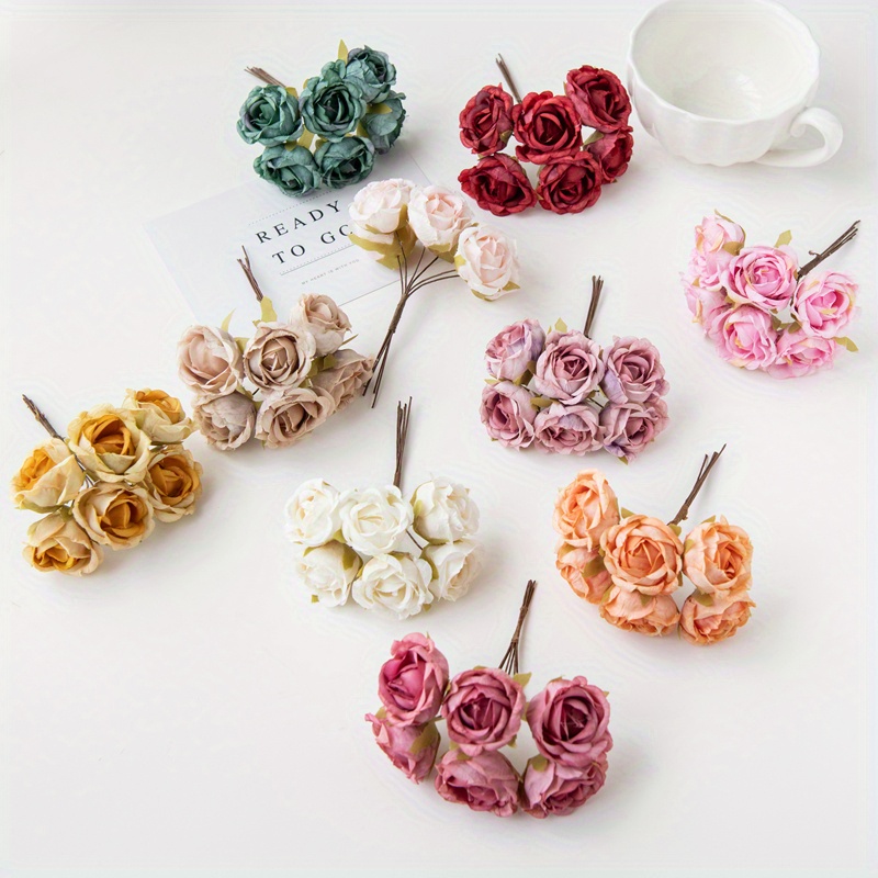 Vintage Style Artificial Rose Flower Perfect Diy Handmade - Temu