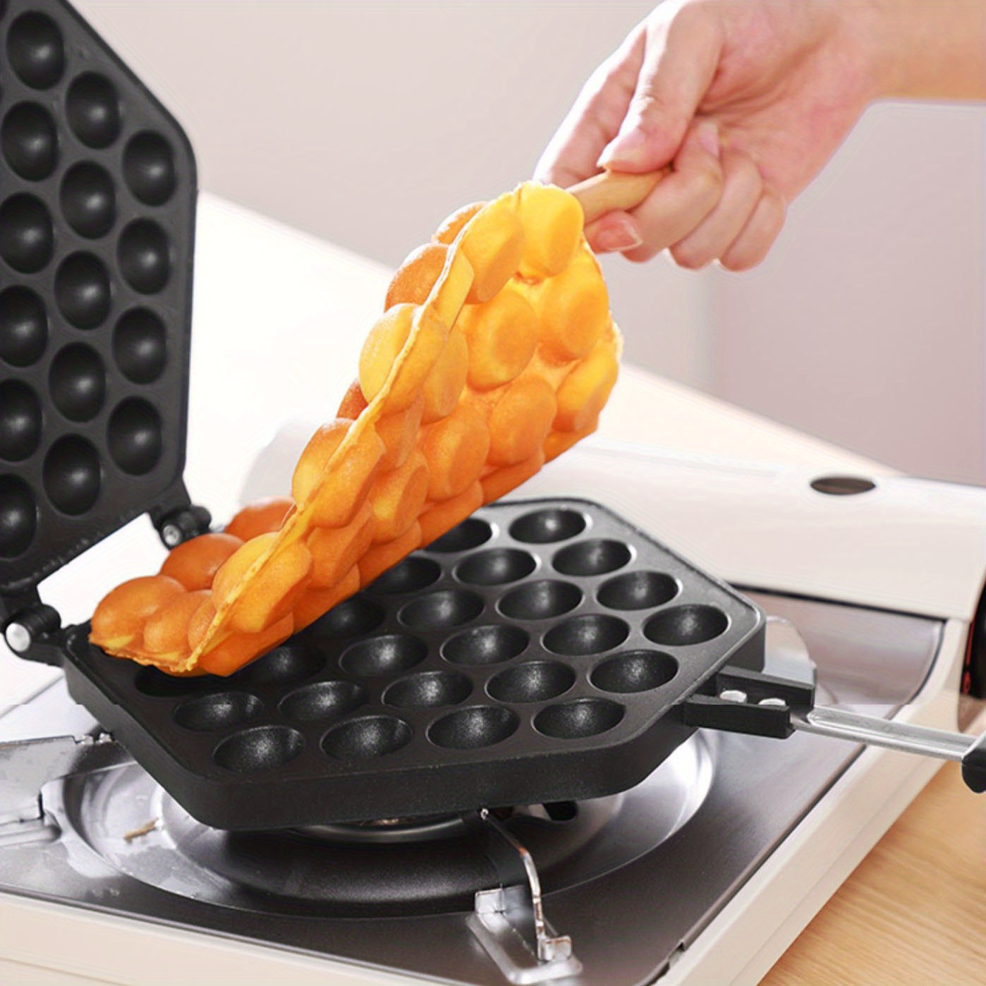 Egg Waffle Maker Pan, Non-stick Egg Waffle Pan, Egg Waffle Mold,  Electromechanical Gas Frying Pan, Commercial Household Breakfast Pan, For  Home Restaurant Kitchen Snack Bar, Kitchen Accessories, Baking Tools,  Cookware Items 