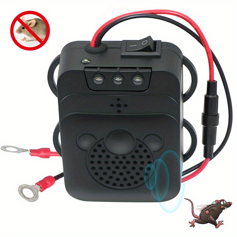 Ultraschall Auto Ratten Repeller 8 LED Blitzlichter Nagetier abweisend  Ultraschall Alarm Maus Ratten Repeller für Auto/