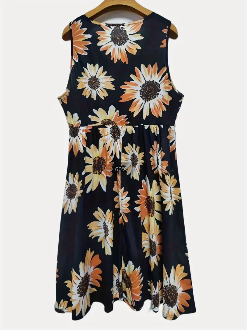 Freizeitkleid In Übergröße Damen plus blumendruck - Temu Switzerland Freizeitkleid In Übergröße Damen plus blumendruck - Temu Switzerland