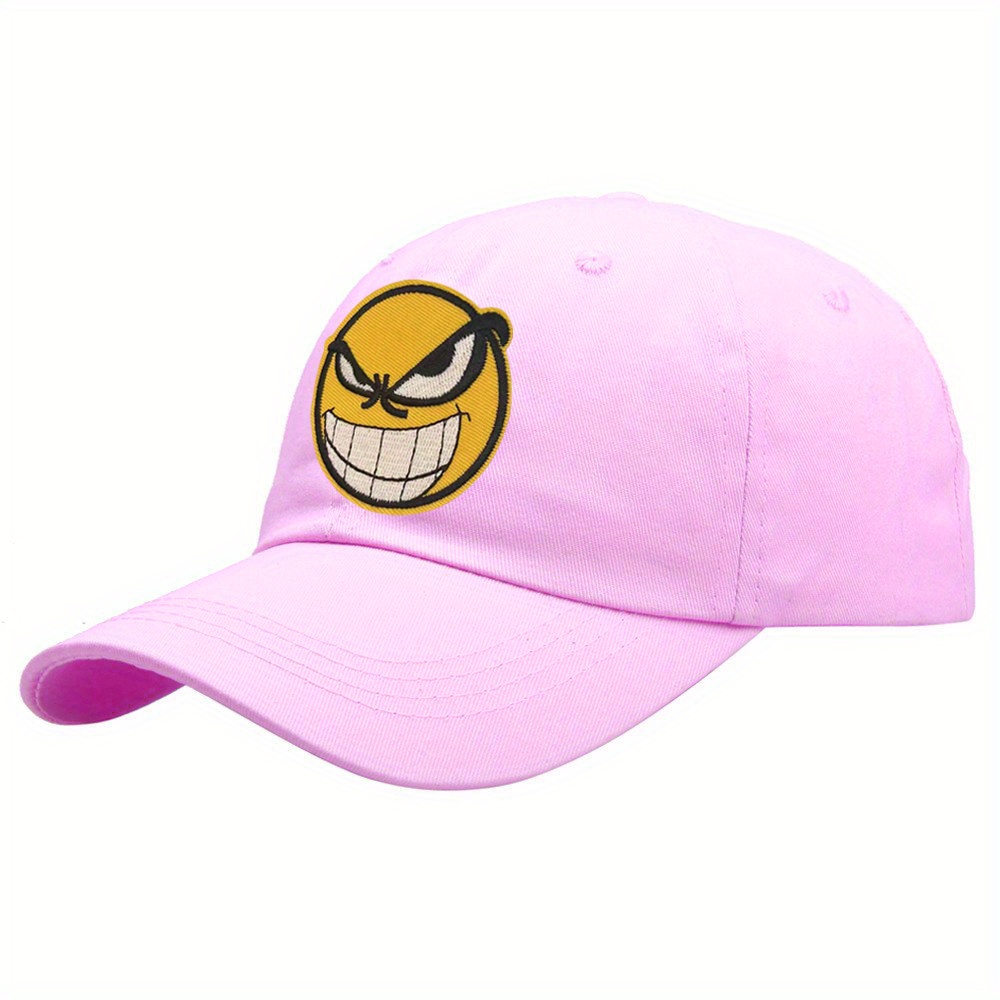 Cartoon Expression Embroidered Baseball Cap Unisex Sunscreen Visor
