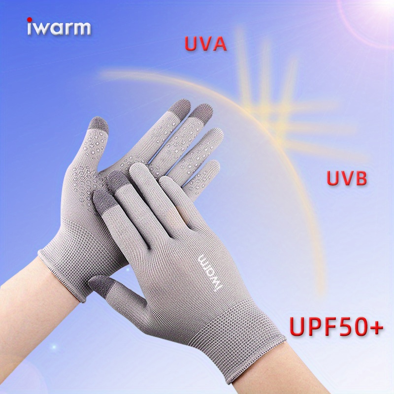 Men's Spandex Sun Protection Gloves Short Thin Spring Summer - Temu