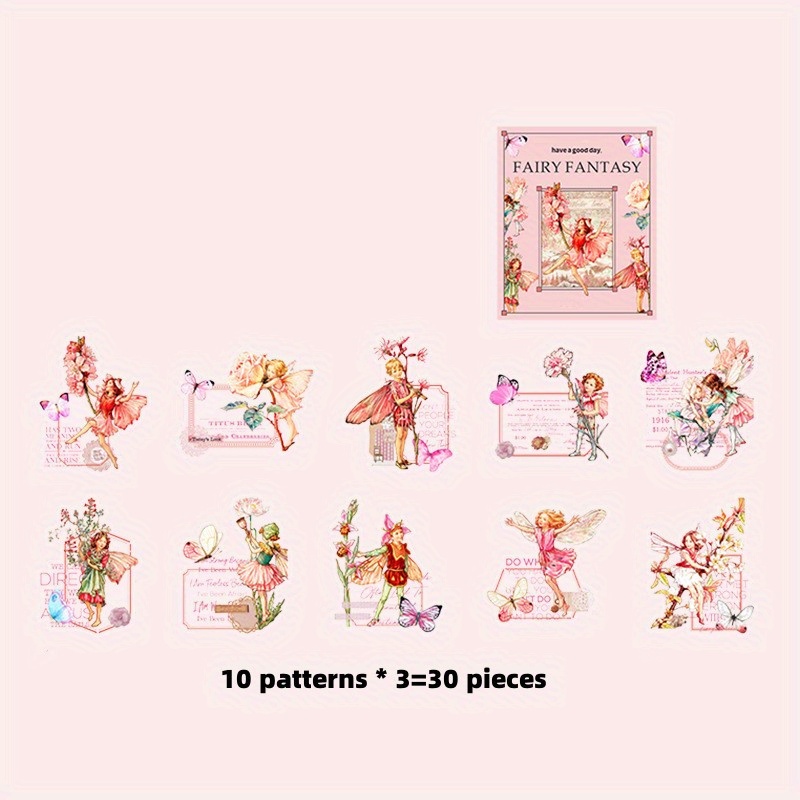Vintage Fantasy Forest Elf Stickers Cute Student Stationery - Temu