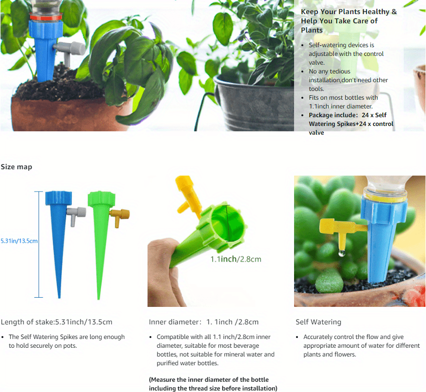 Self watering Spikes Plant Watering System Enjoy Temu New Zealand