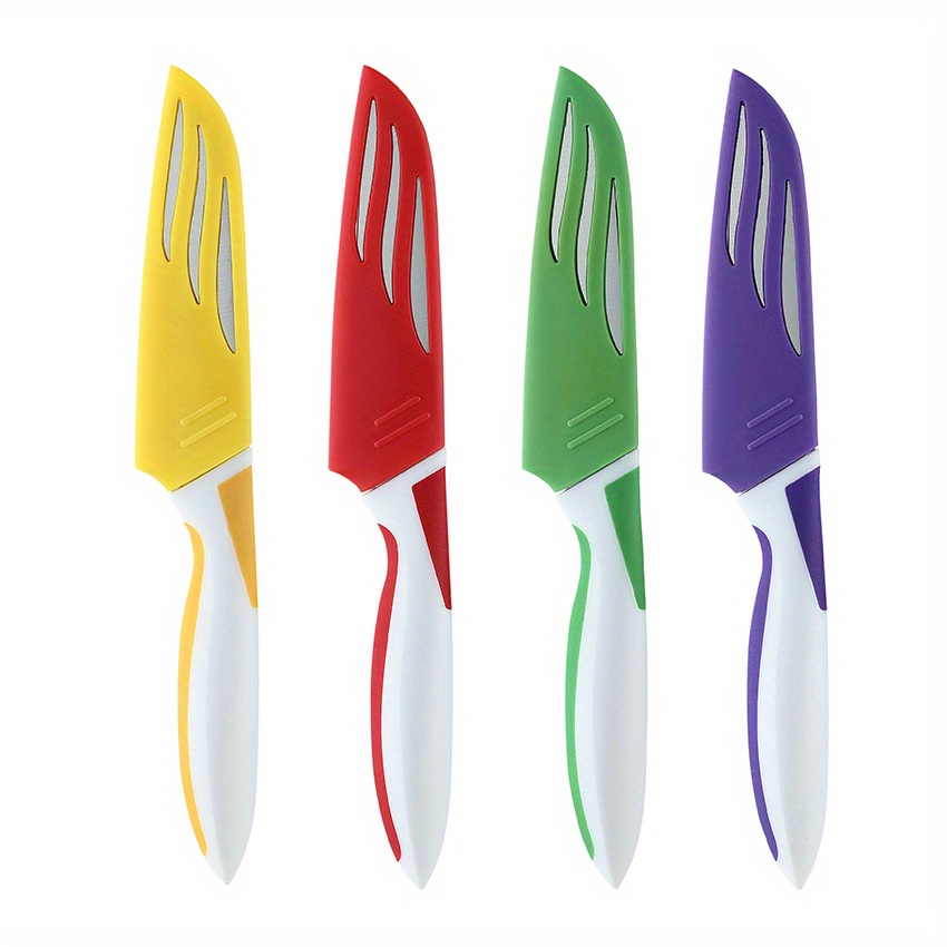 Set de cocina 4 Cuchillos, tijera y pelador Colores Pasteles – Insanto  Tecnologia