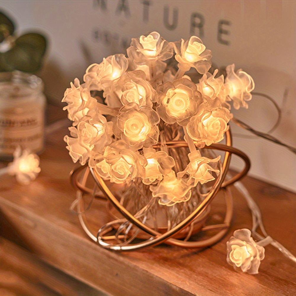 set flower led string lights led string lights for outdoor indoor bedroom wedding party decor details 4
