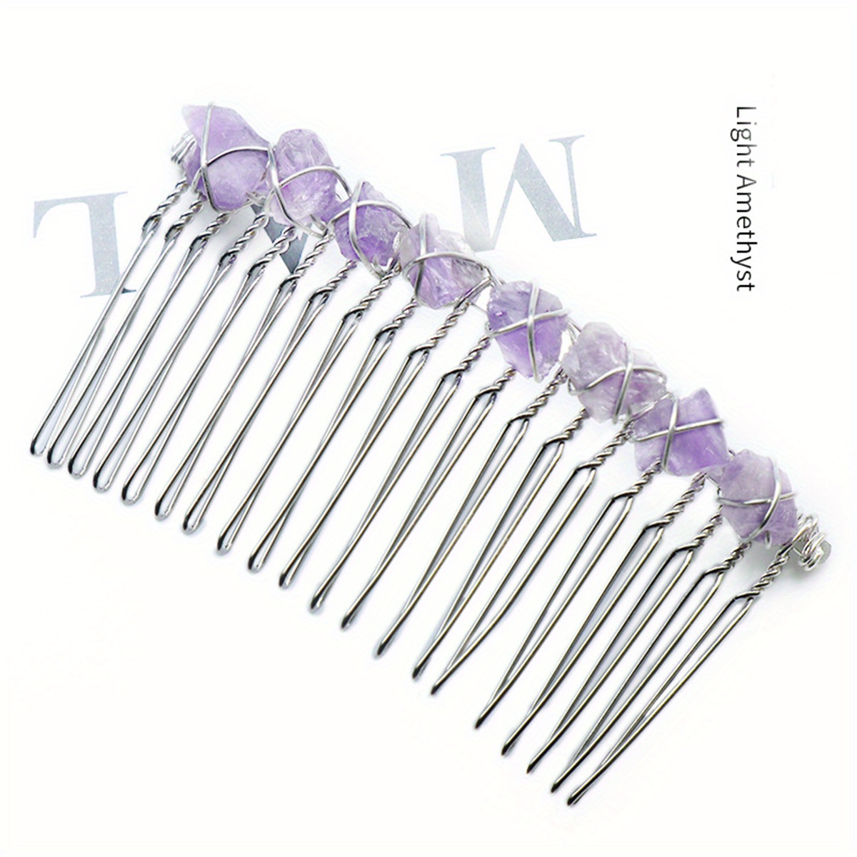 Witch's Raw Stone Hair Comb Wrap Hair Accessories