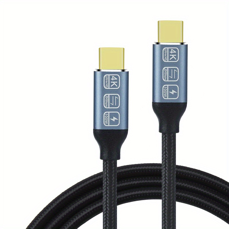 Usb 3 2 Double Head Charge Cable Type C 100w Full Function 4k ...