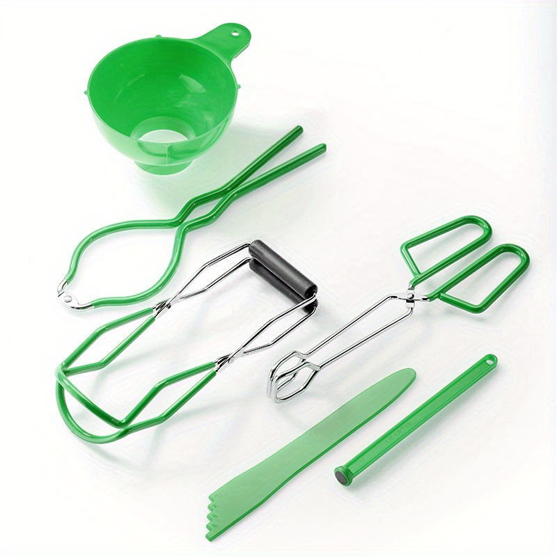 6pcs/set Jam Making Set, Anti-scalding Canning Tongs Clip Set, Kitchen Tools Non-slip Canning Lifting Tongs, Canning Lifter