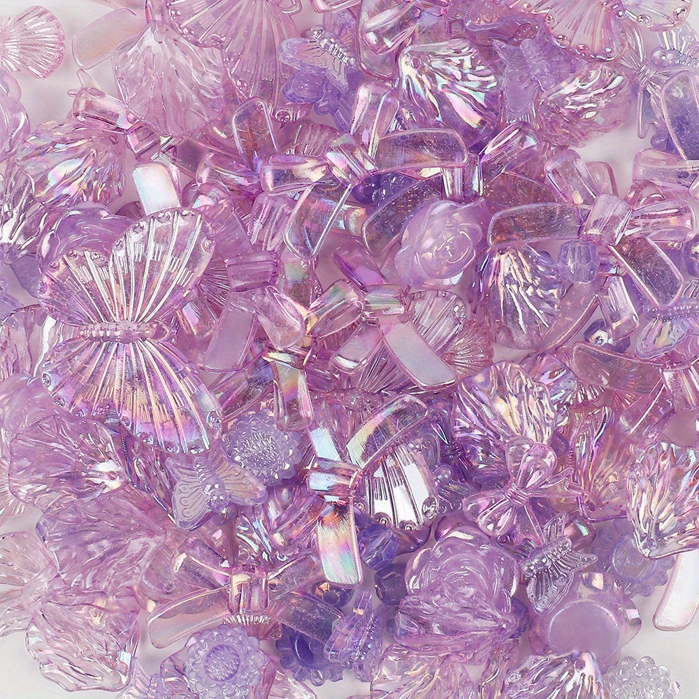 20g/pack Acrylic Flower Bowknot Loose Beads For Diy Handmade Phone Chain Bracelet Jewelry Making