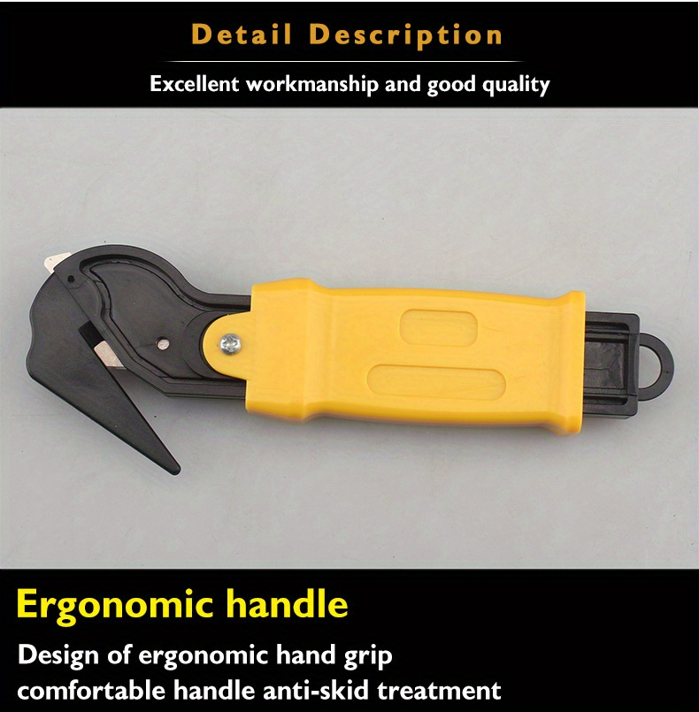 A Set Of Anti Cutting Hand Safety High Carbon Steel Box Knife Plus