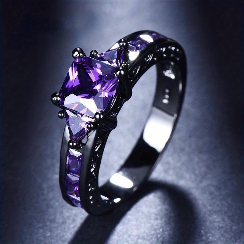 Black purple deals ring