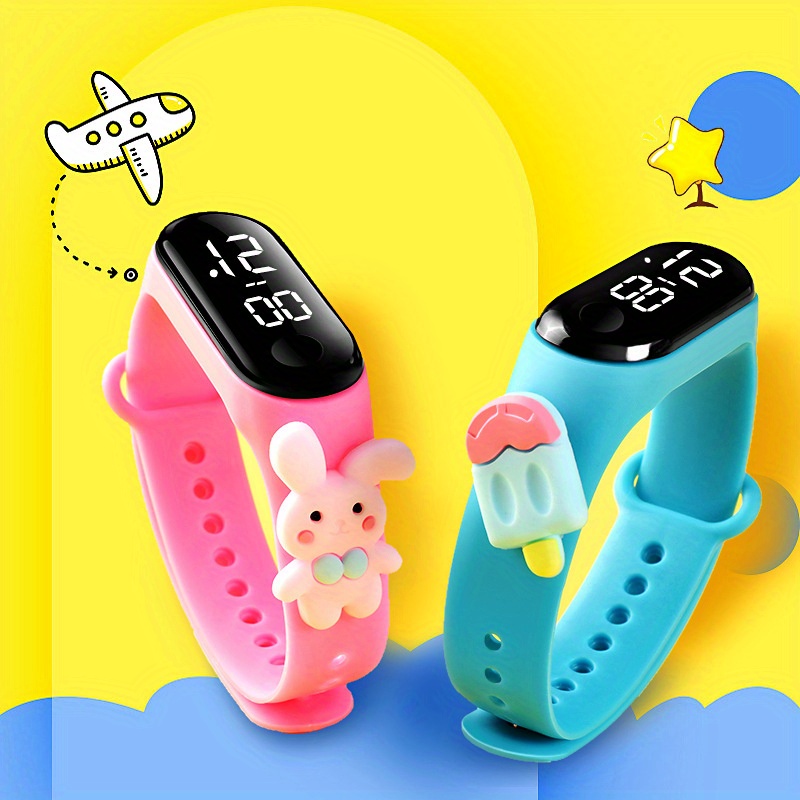 SKYROKU Reloj de silicona para niños con temporizador de entrenamiento para  ir al baño con luces intermitentes y tonos musicales, ayuda de