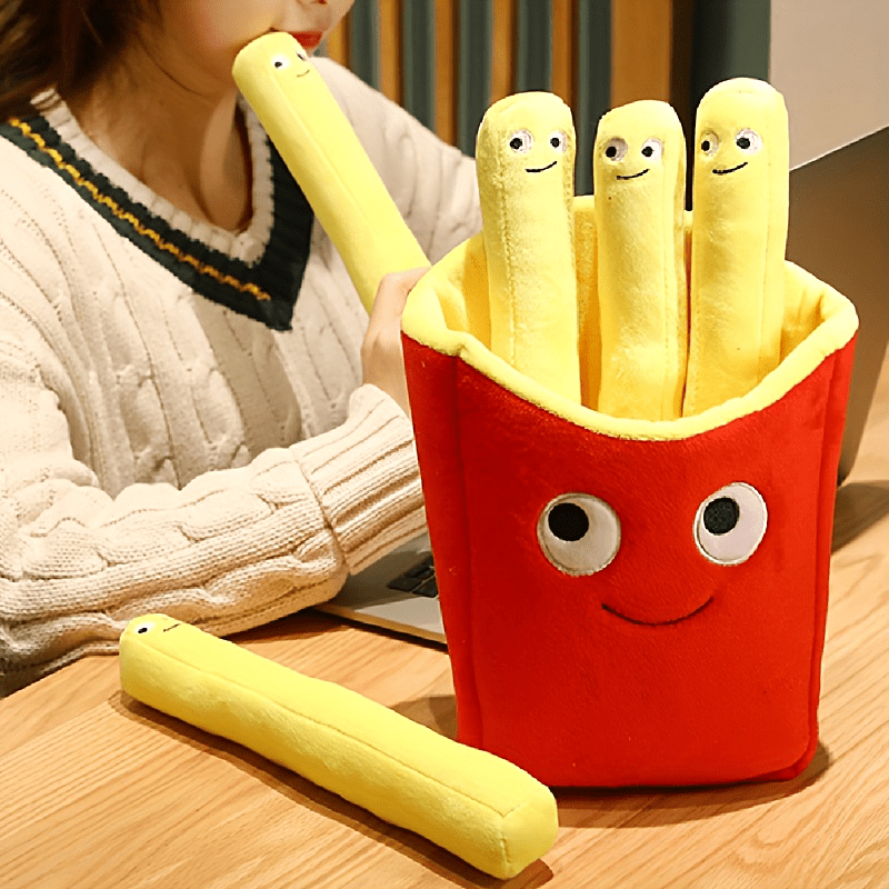 1pc Smiling French Fries Plush Toy Perfect for Emotional Support