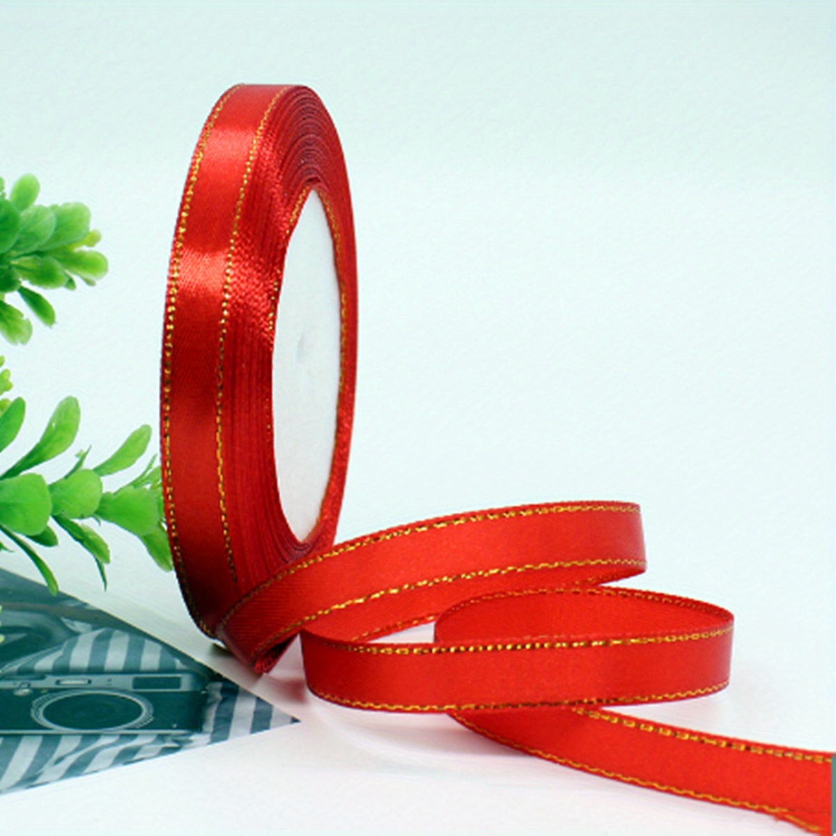 1 Inch Hot Red Satin Ribbon for Gifts Wrapping Double Faced Satin Ribbon  for