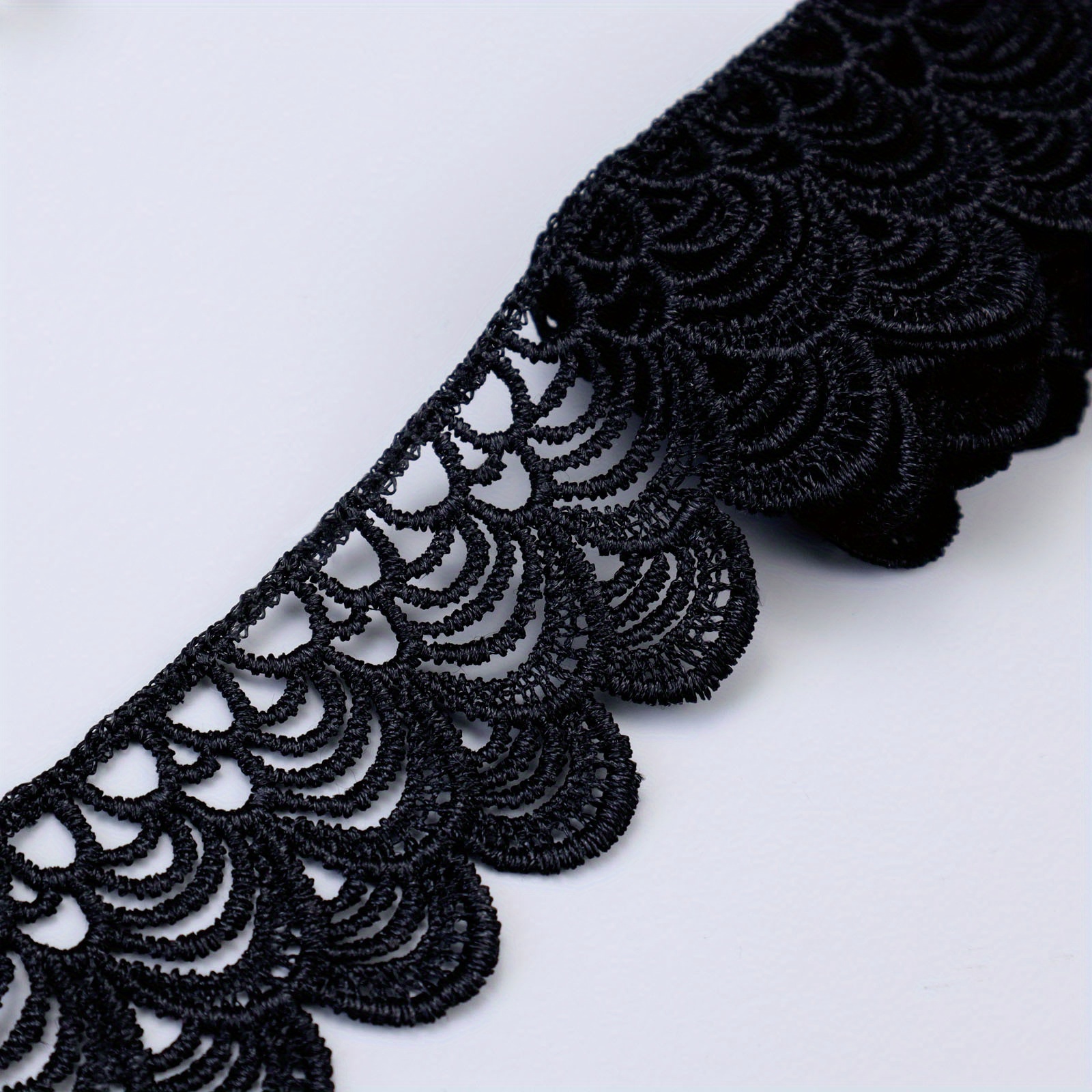 Black venice lace trim on sale by the yard