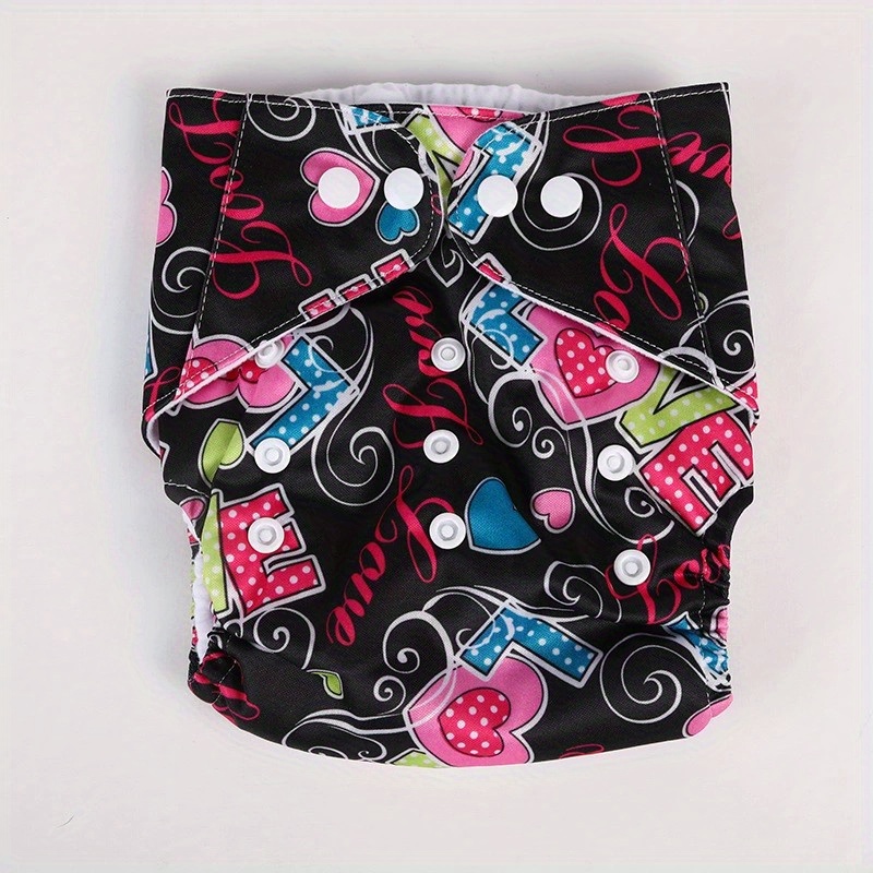 Adjustable Baby Diaper with Snap Buttons Waterproof Knitted Fleece