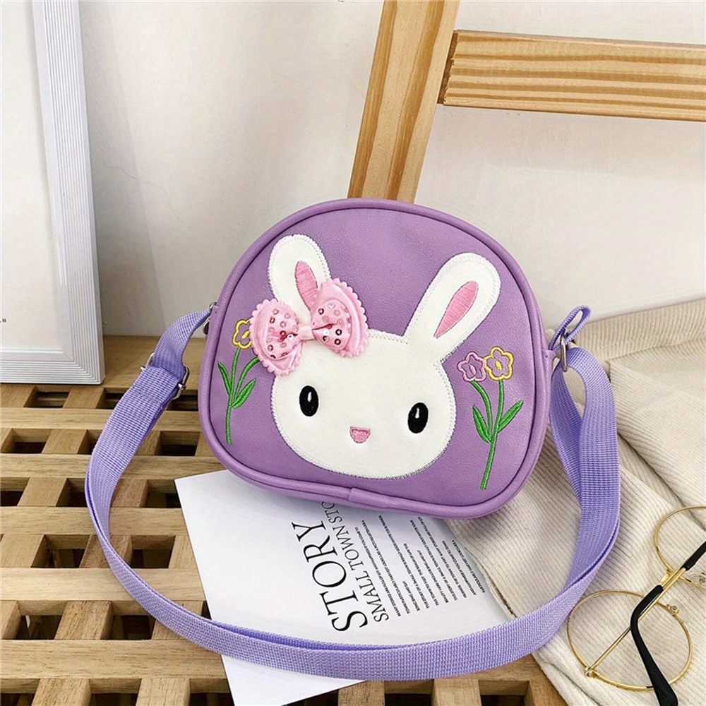 Children's Messenger Bag Cartoon Cute Rabbit Crossbody Bag For Girls  Kindergarten Pu Shoulder Bag Coin Purse Waterproof Satchel Bag - Temu