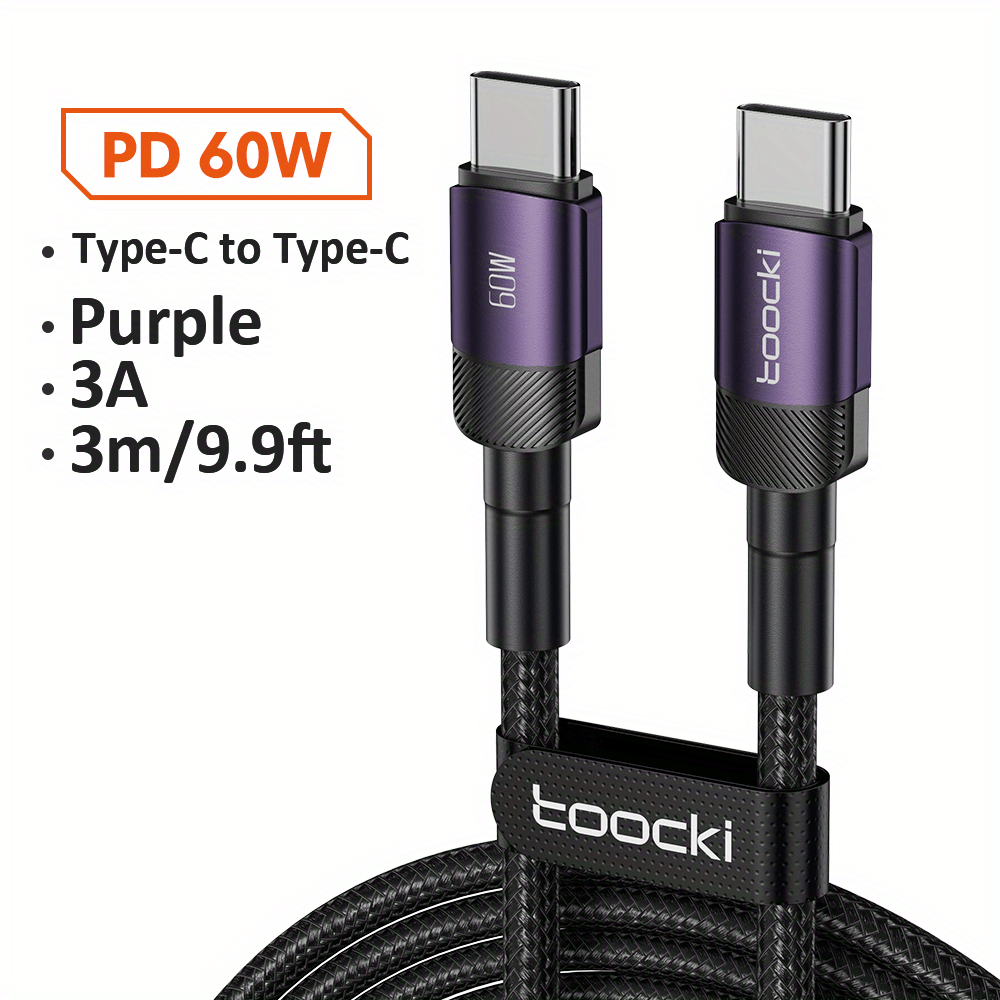 Toocki Pd Usb C To Usb C Cable Type C Fast Charging For - Temu