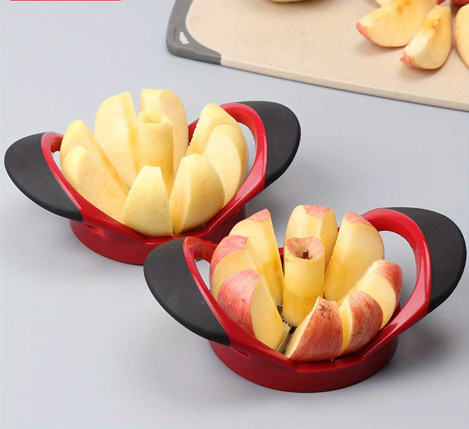 rebanador de manzanas, cortador de manzanas, versión mejorada del  descorazonador Descorazonador y divisor de manzanas grande de 8 hojas, el  divisor puede cortar hasta 3.5 pulgadas de manzanas Ormromra WMPH-499-1