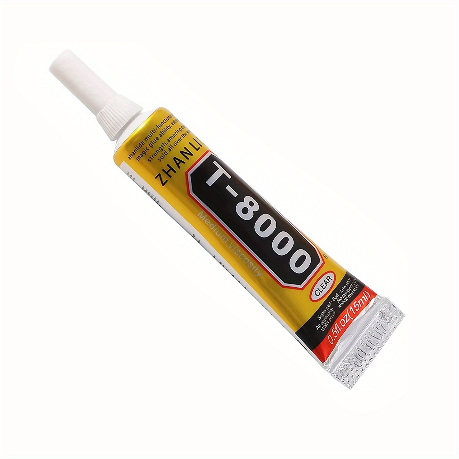 T-8000 Multipurpose High Performance Industrial Glue Semi Fluid Transparent Adhesive Incl, Clear Jewelry Metal Glue, Transparent Liquid Fusion
