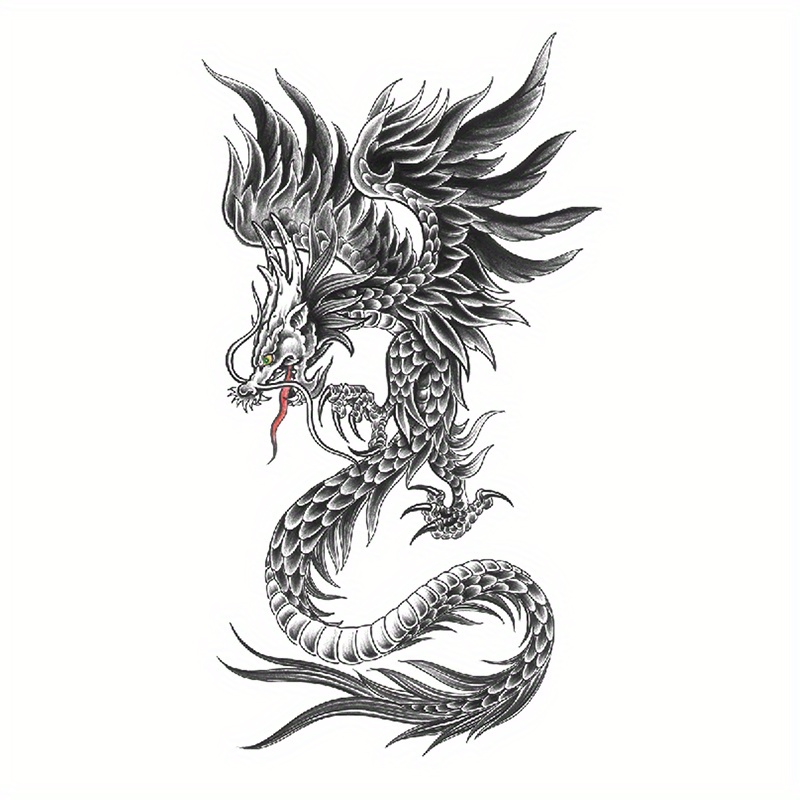 World Tattoo Gallery on X: dragon tattoo by © Azer.Artwork    / X